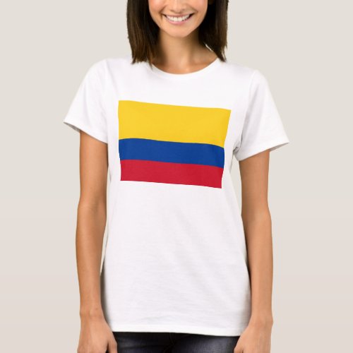 Women T Shirt with Flag of Colombia