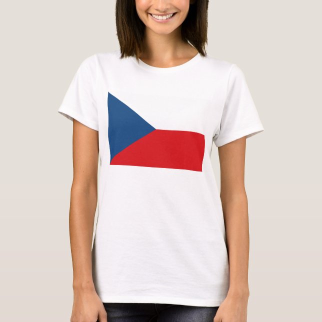 Women T Shirt with Flag of Czechia (Front)
