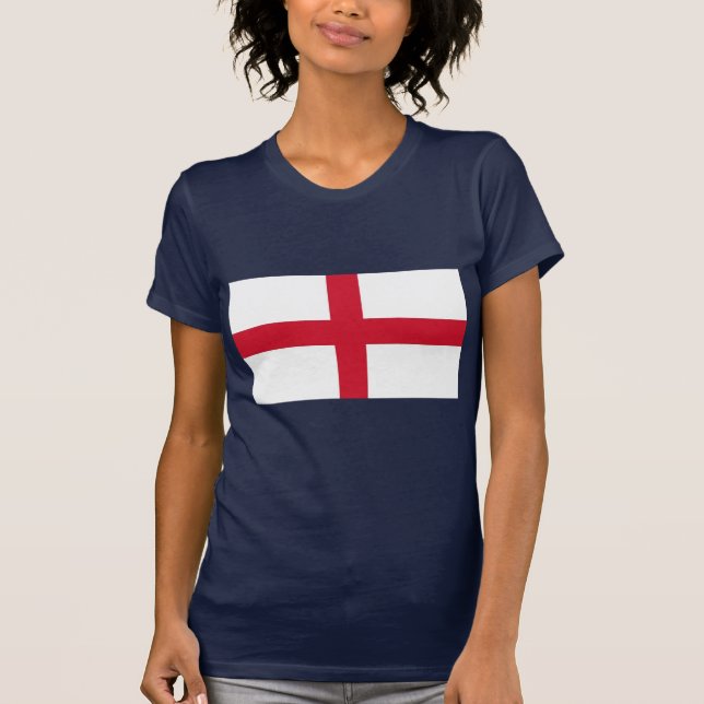 Women T Shirt with Flag of England (Front)
