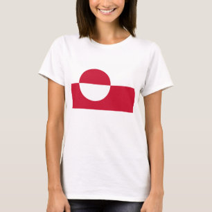 Women T Shirt with Flag of Greenland