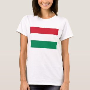 Women T Shirt with Flag of Hungary