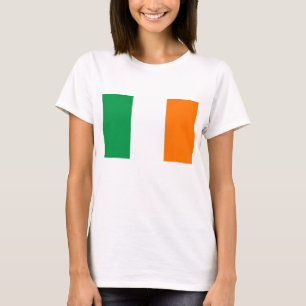 Women T Shirt with Flag of Ireland