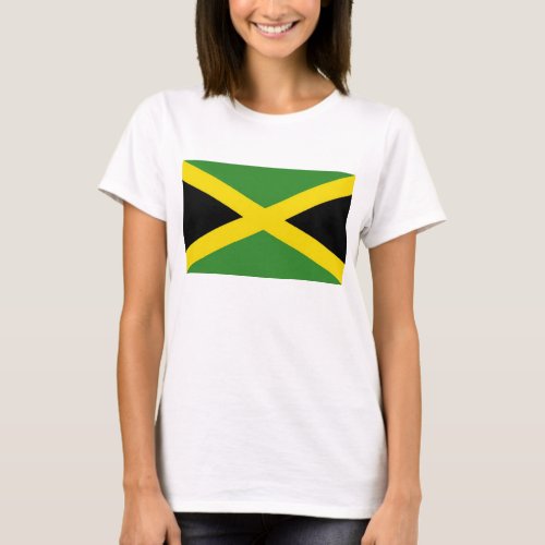 Women T Shirt with Flag of Jamaica