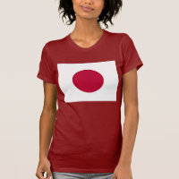 Women T Shirt with Flag of Japan