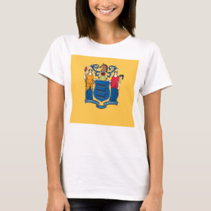 Women T Shirt with Flag of New Jersey State