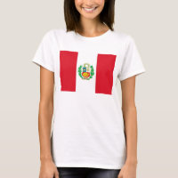 Women T Shirt with Flag of Peru