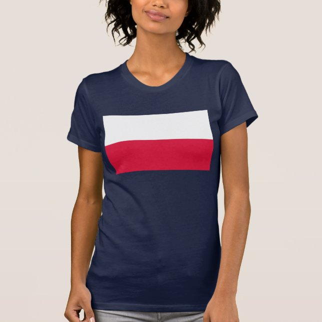 Women T Shirt with Flag of Poland (Front)