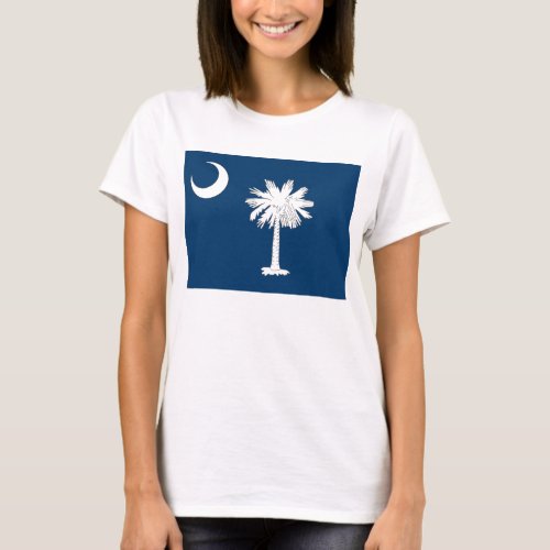 Women T Shirt with Flag of South Carolina State
