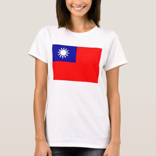 Women T Shirt with Flag of Taiwan