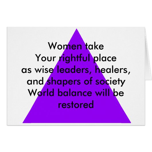 Women take Your rightful place as wise leaders (Front Horizontal)