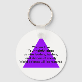 Women take Your rightful place as wise leaders Keychain