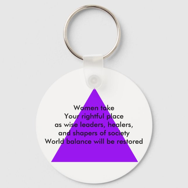 Women take Your rightful place as wise leaders Keychain (Front)