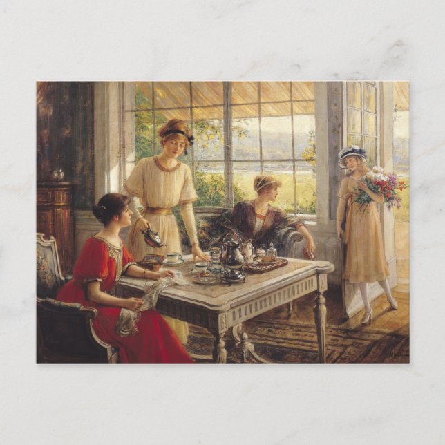 Women Taking Tea Postcard (Front)