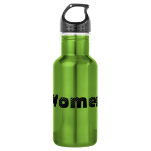 Women text Name Color matte black Water Bottle