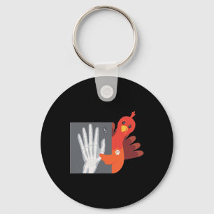 Women Thanksgiving Turkey Xray Tech Fall Rad Techn Keychain