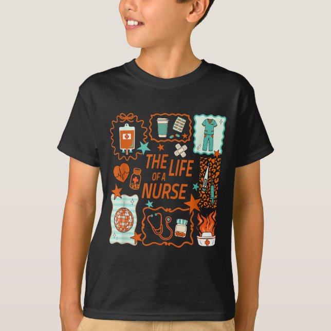Women The Life Of A Nurse Doodle Nursing Showgirl  T-Shirt (Front)