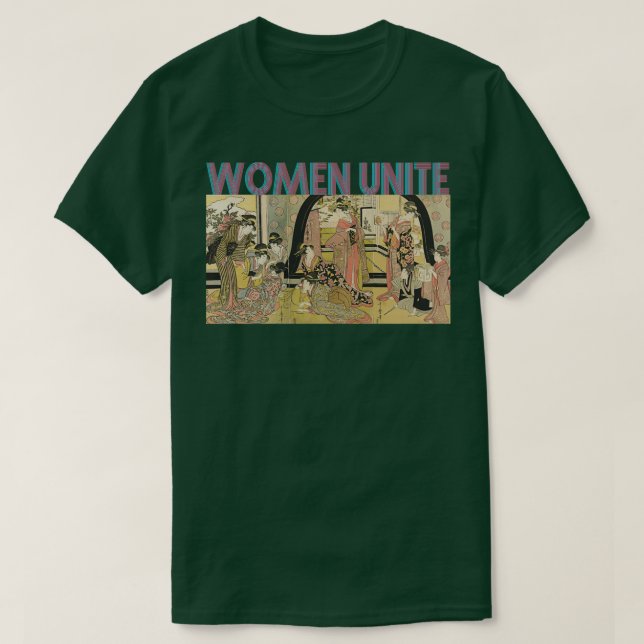 Women Unite Japanese Print T-Shirt (Design Front)