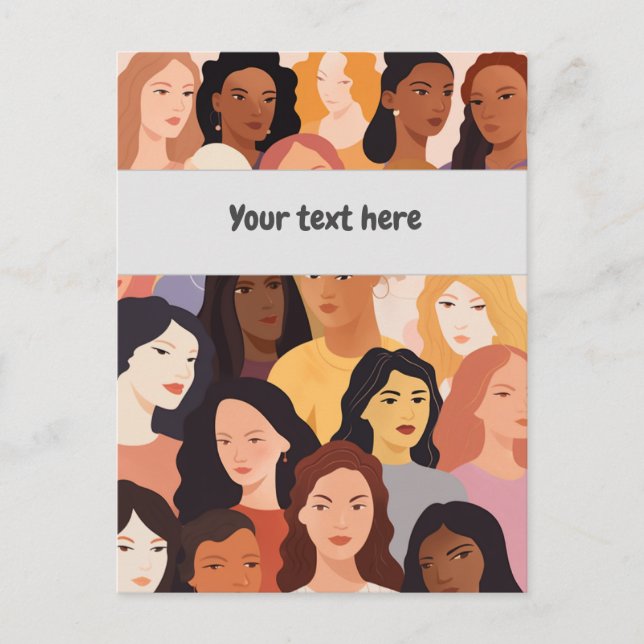 Women united crowd meeting postcard (Front)