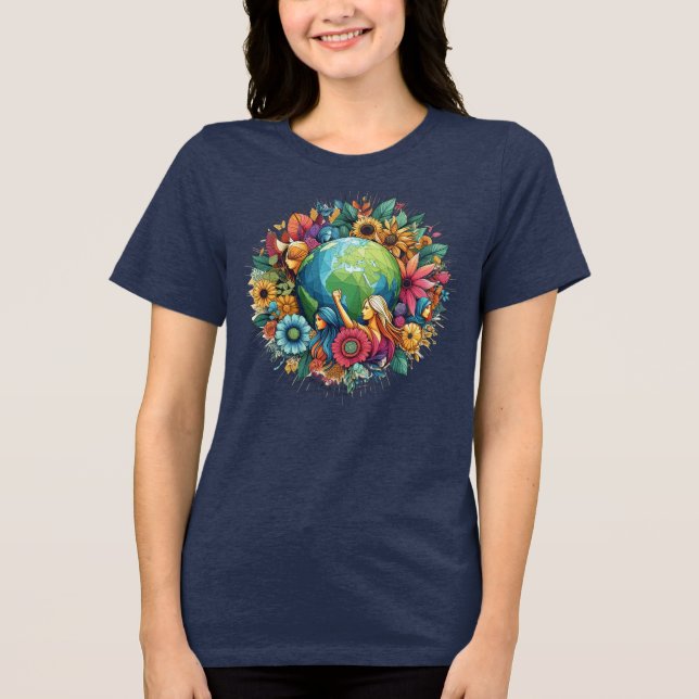 Women United World Inspired Bella+Canvas  Tri-Blend Shirt (Front)