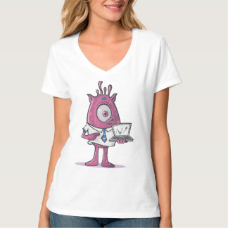 Women V neck T shirt