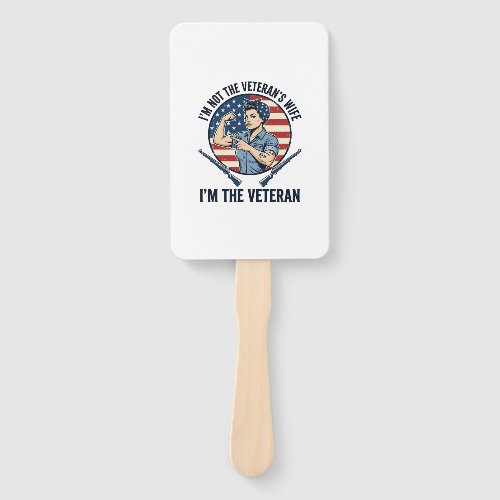 Women Veteran Patriotic Vintage Engraving Shirt De Hand Fan