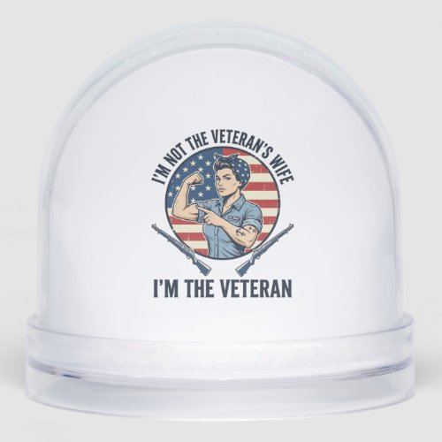 Women Veteran Patriotic Vintage Engraving Shirt De Snow Globe