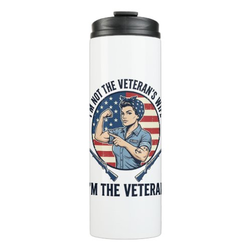 Women Veteran Patriotic Vintage Engraving Shirt De Thermal Tumbler
