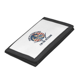 Women Veteran Patriotic Vintage Engraving Shirt De Trifold Wallet