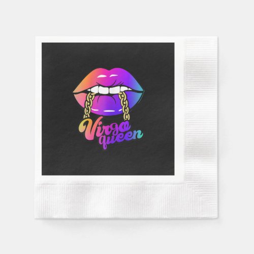 Women Virgo Queen Zodiac Lips August September Napkins