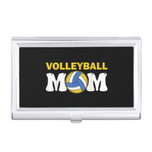 Women Volleyball Mom Shirt Game Day Funny Player Business Card Case