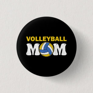 Women Volleyball Mom Shirt Game Day Funny Player Button
