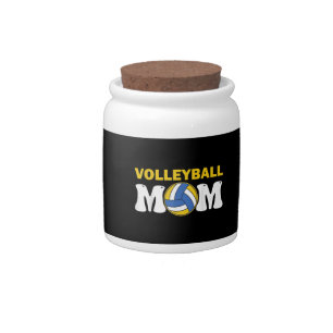 Women Volleyball Mom Shirt Game Day Funny Player Candy Jar