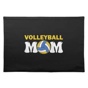Women Volleyball Mom Shirt Game Day Funny Player Cloth Placemat