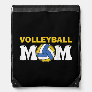 Women Volleyball Mom Shirt Game Day Funny Player Drawstring Bag