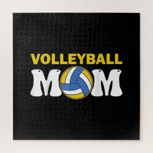 Women Volleyball Mom Shirt Game Day Funny Player Jigsaw Puzzle
