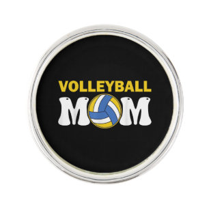 Women Volleyball Mom Shirt Game Day Funny Player Lapel Pin