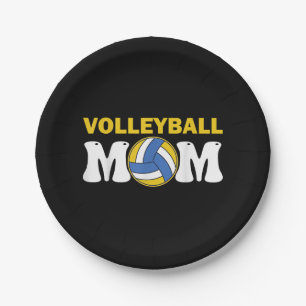 Women Volleyball Mom Shirt Game Day Funny Player Paper Plates