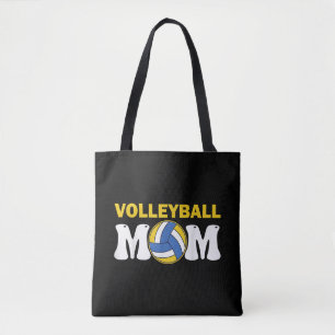 Women Volleyball Mom Shirt Game Day Funny Player Tote Bag