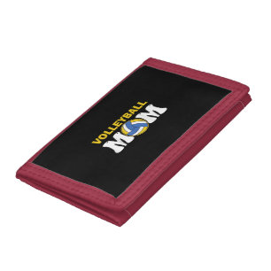 Women Volleyball Mom Shirt Game Day Funny Player Tri-fold Wallet