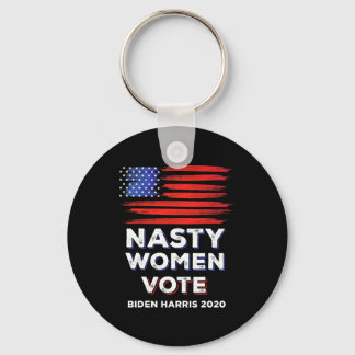 Women Vote Biden Harris 2020 Usa Flag Gift Keychain