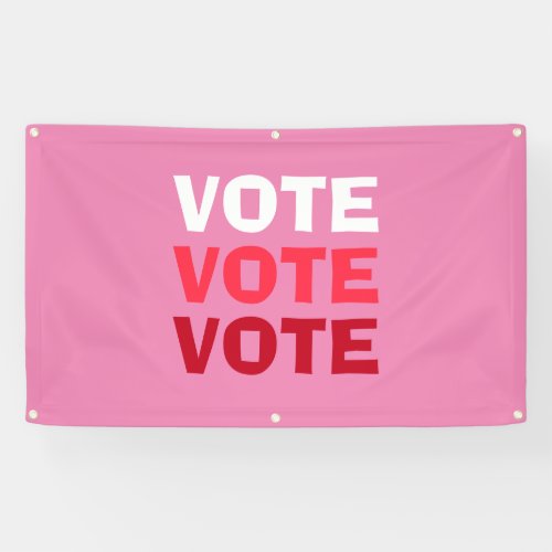 Women Vote Pink Political Election Campaign Banner