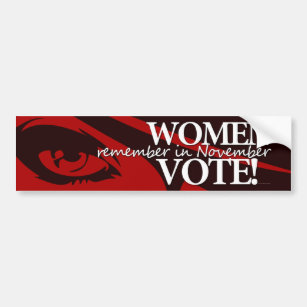 Women Vote - Remember in November 8 Bumper Sticker