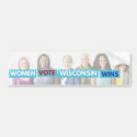 Women Vote Wisconsin Wins Bumper Sticker