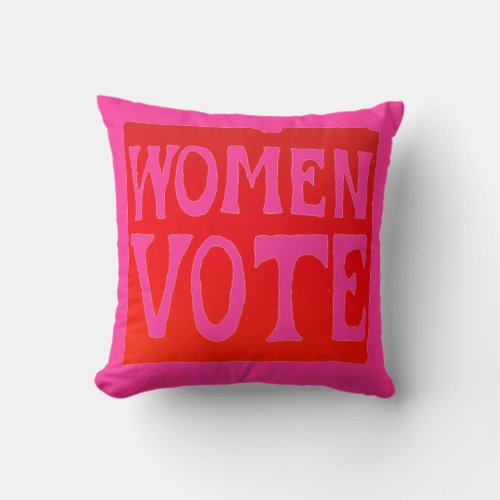 Women Vote  WOW Throw Pillow