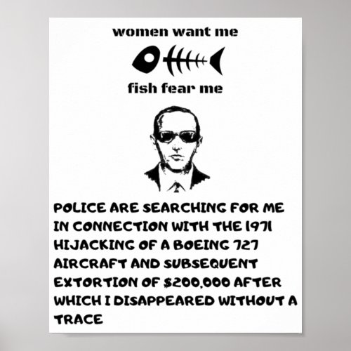 Women want me fish fear me db cooper  poster