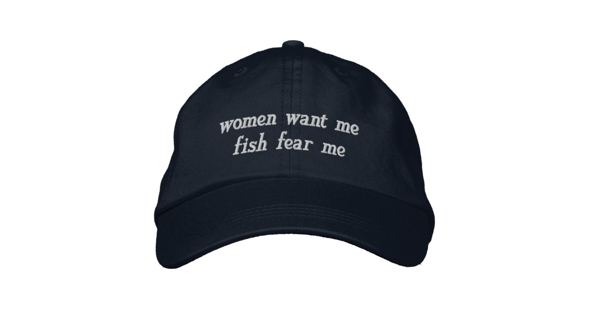 women want me fish fear me hat