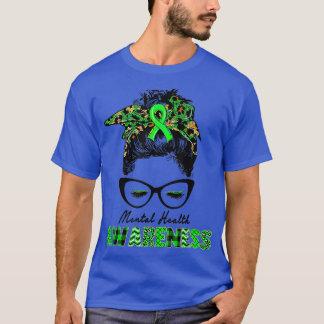 Women We Wear Green Mental Health Awareness Green T-Shirt