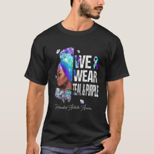 Women We Wear Teal And Purple Rheumatoid Arthritis T-Shirt