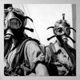 Women Wearing Oxygen Masks - 1943 Poster