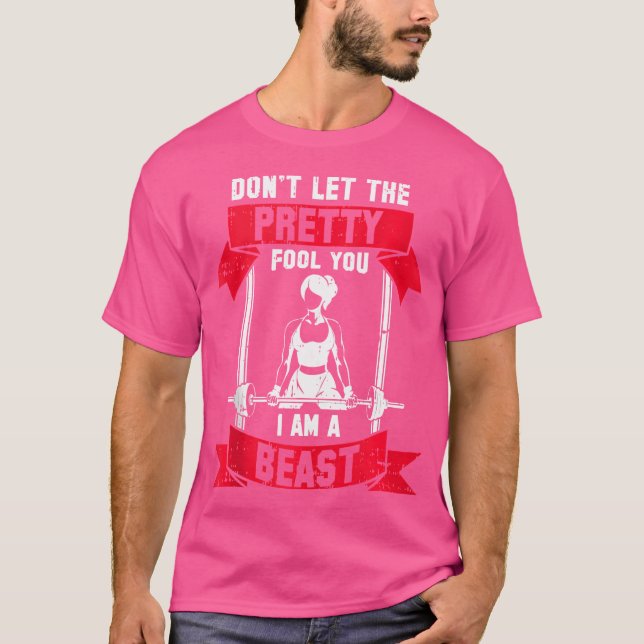 Women Weight-Lifting Workout Quote Funny Fitness L T-Shirt (Front)